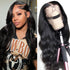 Body Wave Lace Front Wigs Human Hair Pre Plucked 13X4 HD Transparent Lace Frontal Wig with Baby Hair 180% Density Brazilian Virgin Human Hair Lace Front Wigs for Women Natural Black 22Inch