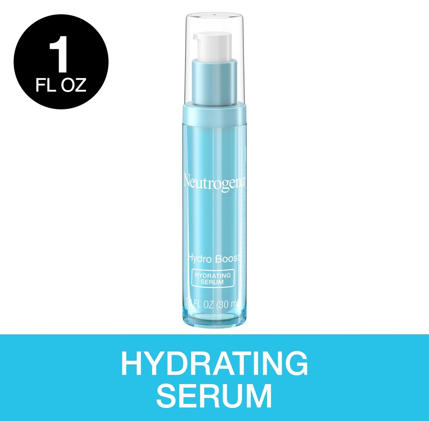 Hydro Boost Hydrating Hyaluronic Acid Serum, Oil-Free and Non-Comedogenic Formula for Glowing Complexion, 1 Fl. Oz