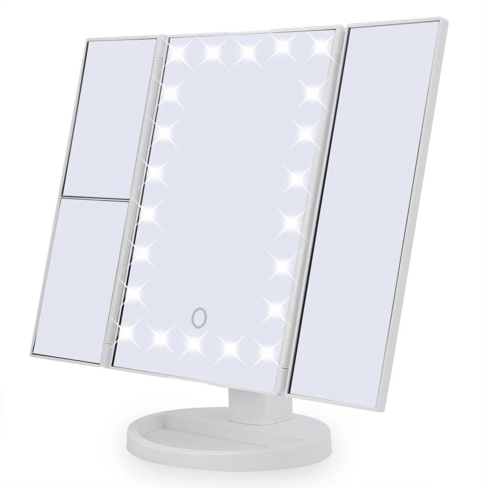 Tri-Fold Lighted Vanity Mirror