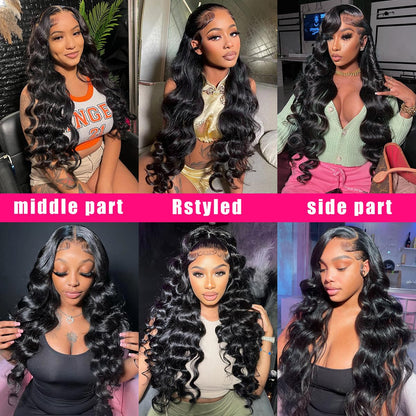 Body Wave Lace Front Wigs Human Hair Pre Plucked Pre Cut 26 Inch 13X4 HD Lace Front Wigs Human Hair 180% Density Body Wave Human Hair Wig with Baby Hair Glueless Lace Frontal Wigs Human Hair for Women