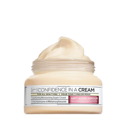 Confidence in a Cream anti Aging Face Moisturizer – Visibly Reduces Fine Lines, Wrinkles &amp; Signs of Aging Skin in 2 Weeks, 48HR Hydration with Hyaluronic Acid, Niacinamide