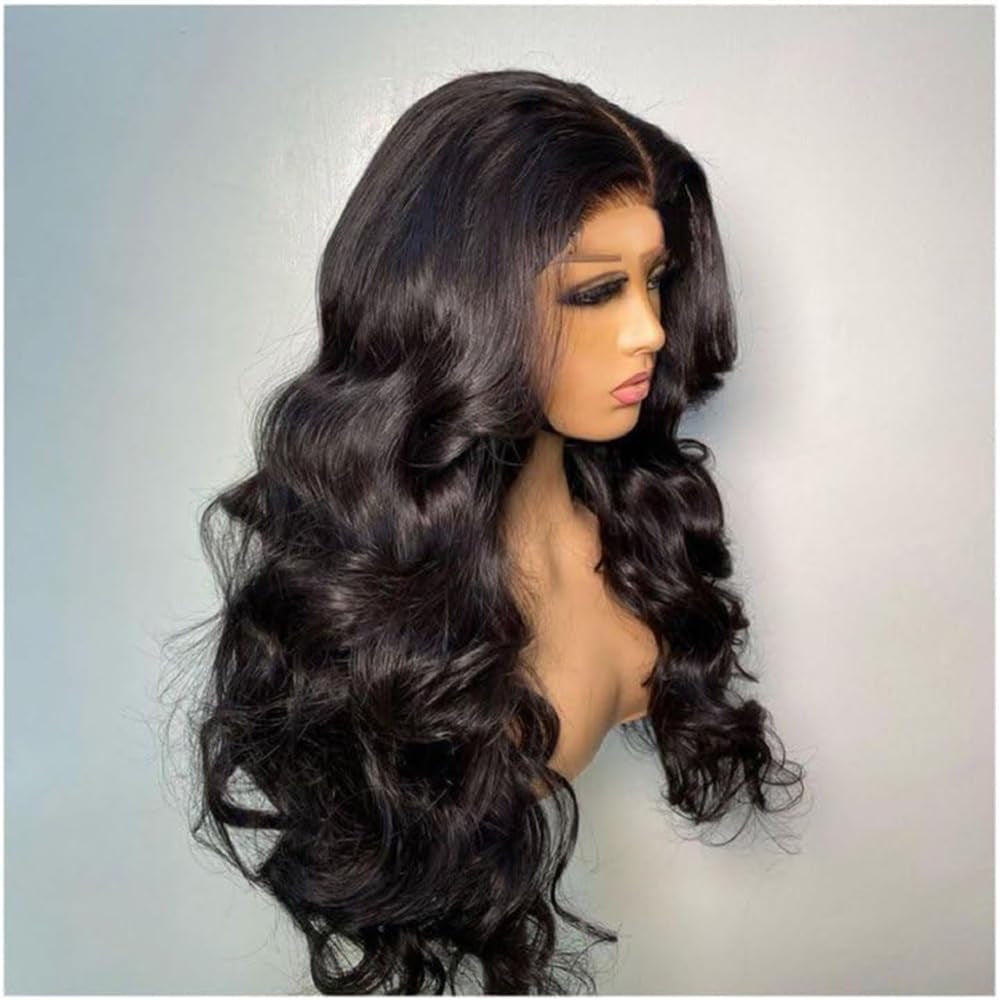 26&quot; Body Wave Lace Front Wigs Human Hair Pre Plucked 180% Density Glueless Human Hair Wigs for Black Women 13X4 HD Lace Frontal Wigs 12A Brazilian Wavy Human Hair Wig with Baby Hair