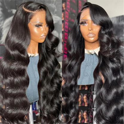 26&quot; Body Wave Lace Front Wigs Human Hair Pre Plucked 180% Density Glueless Human Hair Wigs for Black Women 13X4 HD Lace Frontal Wigs 12A Brazilian Wavy Human Hair Wig with Baby Hair