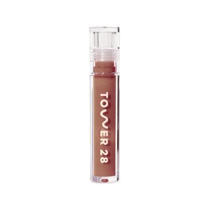 Shineon Milky Lip Jelly, OAT, Non-Sticky Lip Gloss, Milky Peachy Pink Vegan Lip Gloss, Moisturizing Apricot and Raspberry Seed Oil, Cruelty Free