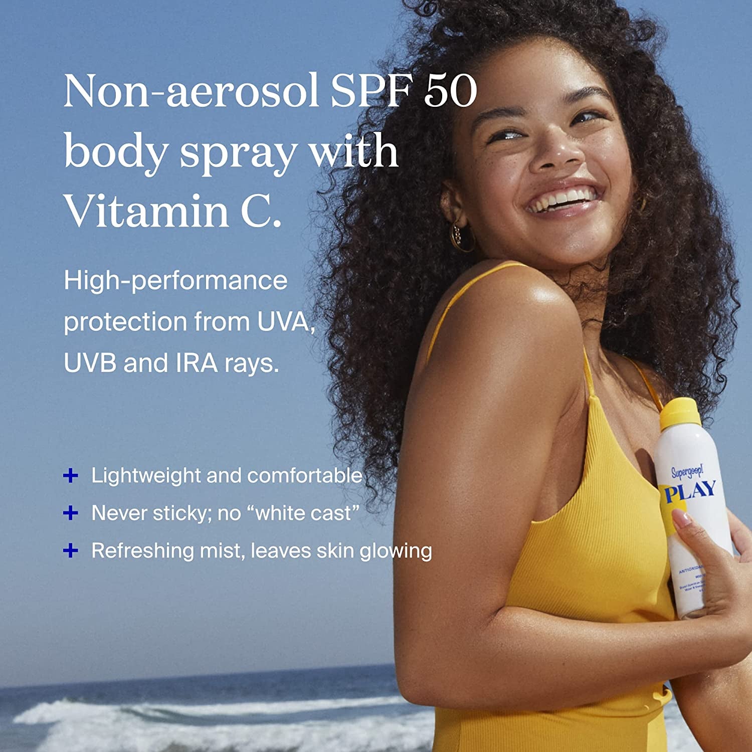 PLAY SPF 50 Antioxidant Body Mist W/Vitamin C, 3 Fl Oz - 2 Pack - Broad Spectrum Sunscreen Spray for Sensitive Skin - Great for Active Days