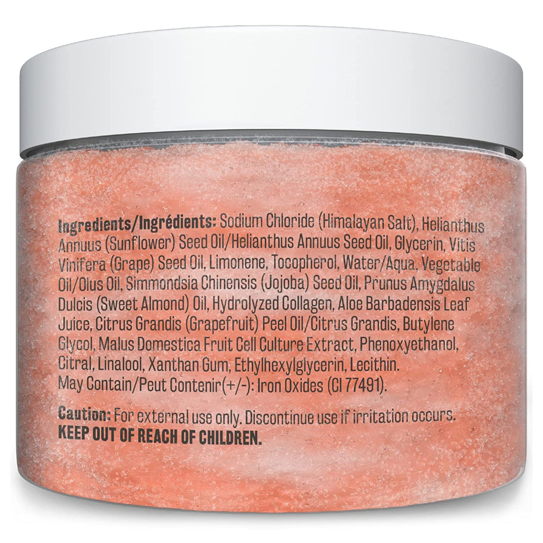 Himalayan Salt Scrub Face Foot &amp; Body Exfoliator Infused with Collagen and Stem Cell Natural Exfoliating Salt Body Scrub for Toning Cellulite Skin Care by