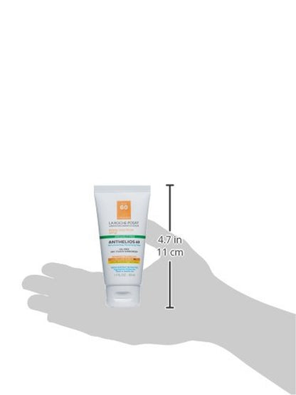 Anthelios Clear Skin Sunscreen Dry Touch SPF 60 | Oil Free Sunscreen for Face | Oil Absorbing | Broad Spectrum SPF + Antioxidants | Non-Greasy | Oxybenzone Free | Travel Size Sunscreen