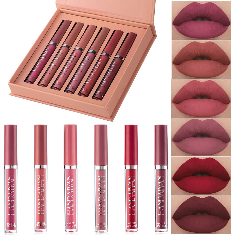 HANDAIYAN Matte Velvet Lip Gloss Set-6PC