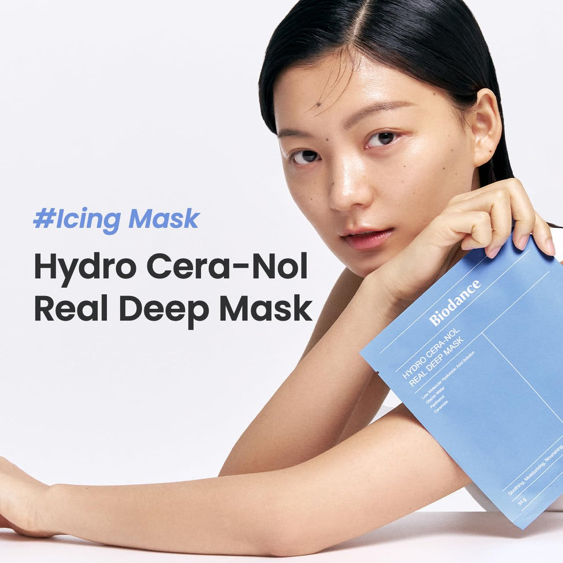 Hydro Cera-Nol Real Deep Mask, Overnight Hydrogel Mask, Soothing, Moisturizing, Nourishing, 1.19Oz(34G) X 4Ea