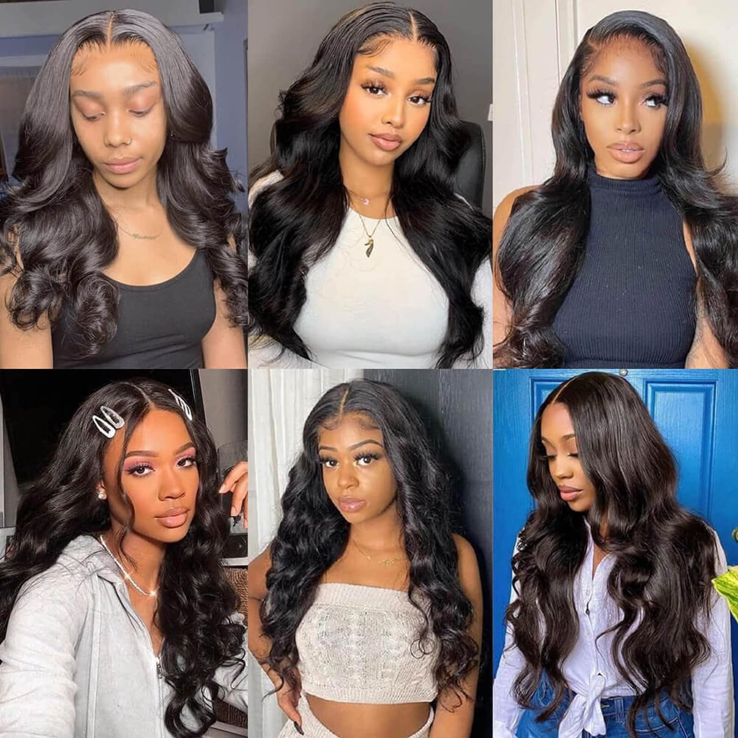 13X4 Body Wave Lace Front Wigs Human Hair for Women 180% Density HD Lace Front Wigs Human Hair Pre Plucked with Baby Hair Natural Hairline Brazilian Virgin Glueless Human Hair Wigs (24 Inch)