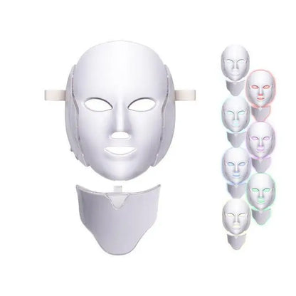 Face Mask For Acne, Aging, &amp; Skincare, 7 LED Light Therapy Colors