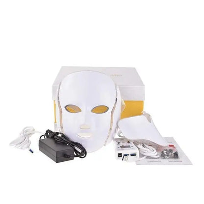 Face Mask For Acne, Aging, &amp; Skincare, 7 LED Light Therapy Colors