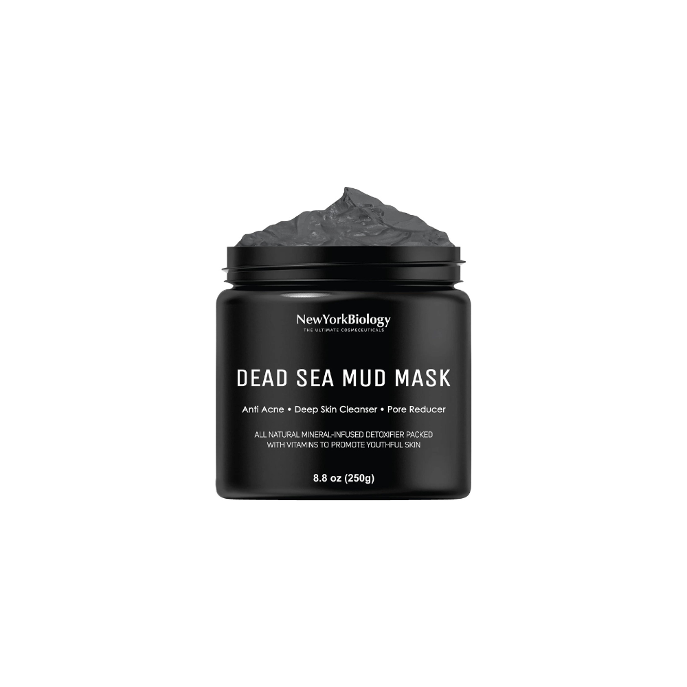 New York Biology Dead Sea Mud Mask for Face and Body - Spa Quality Pore Reducer for Acne, Blackheads &amp; Oily Skin, Natural Skincare for Women, Men - Tightens Skin for a Healthier Complexion - 8.8 Oz