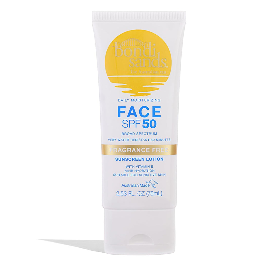 Fragrance Free Daily Sunscreen Face Lotion SPF 50 | Hydrating UVA + UVB Protection, Non-Greasy, Gentle, Water Resistant | 2.53 Oz/75 Ml