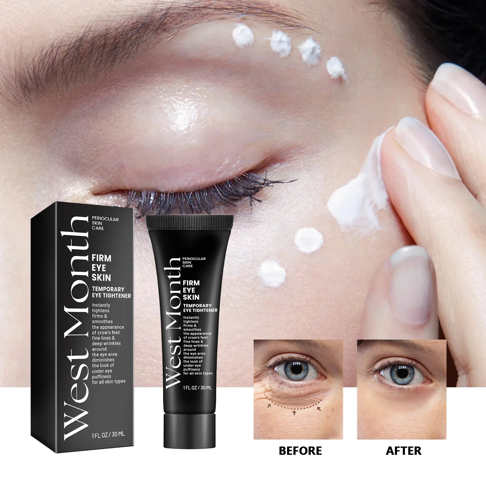 30Ml West &amp; Month Firming Eye Cream Fading Wrinkle Eye Bags Dark Circles Magic Lines Fishtail Lines Moisturizing Eye Skin