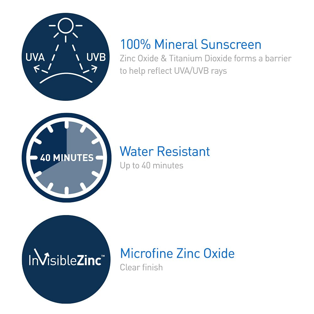 Mineral Sunscreen Stick SPF 50 | Broad Spectrum SPF + Hyaluronic Acid + Ceramides | Titanium Dioxide &amp; Zinc Oxide Sunscreen | 100% Mineral Face Sunscreen Stick | Fragrance Free &amp; Oil Free