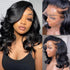 Wavy Bob Wig Human Hair 13X4 Lace Front Wigs Human Hair Pre Plucked Glueless Wigs Human Hair 12 Inch Short Bob Wigs Brazilian Body Loose Wave Wear and Go Human Hair Wig