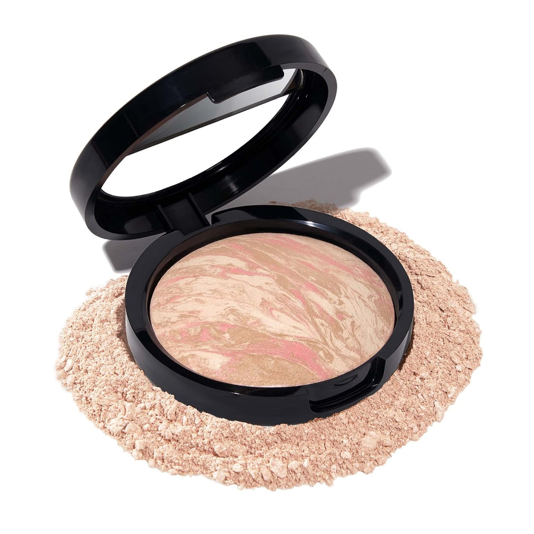 Award-Winning Baked Balance-N-Brighten Color Correcting Powder Foundation - Porcelain - Buildable Light to Medium Coverage - Demi-Matte Natural Finish