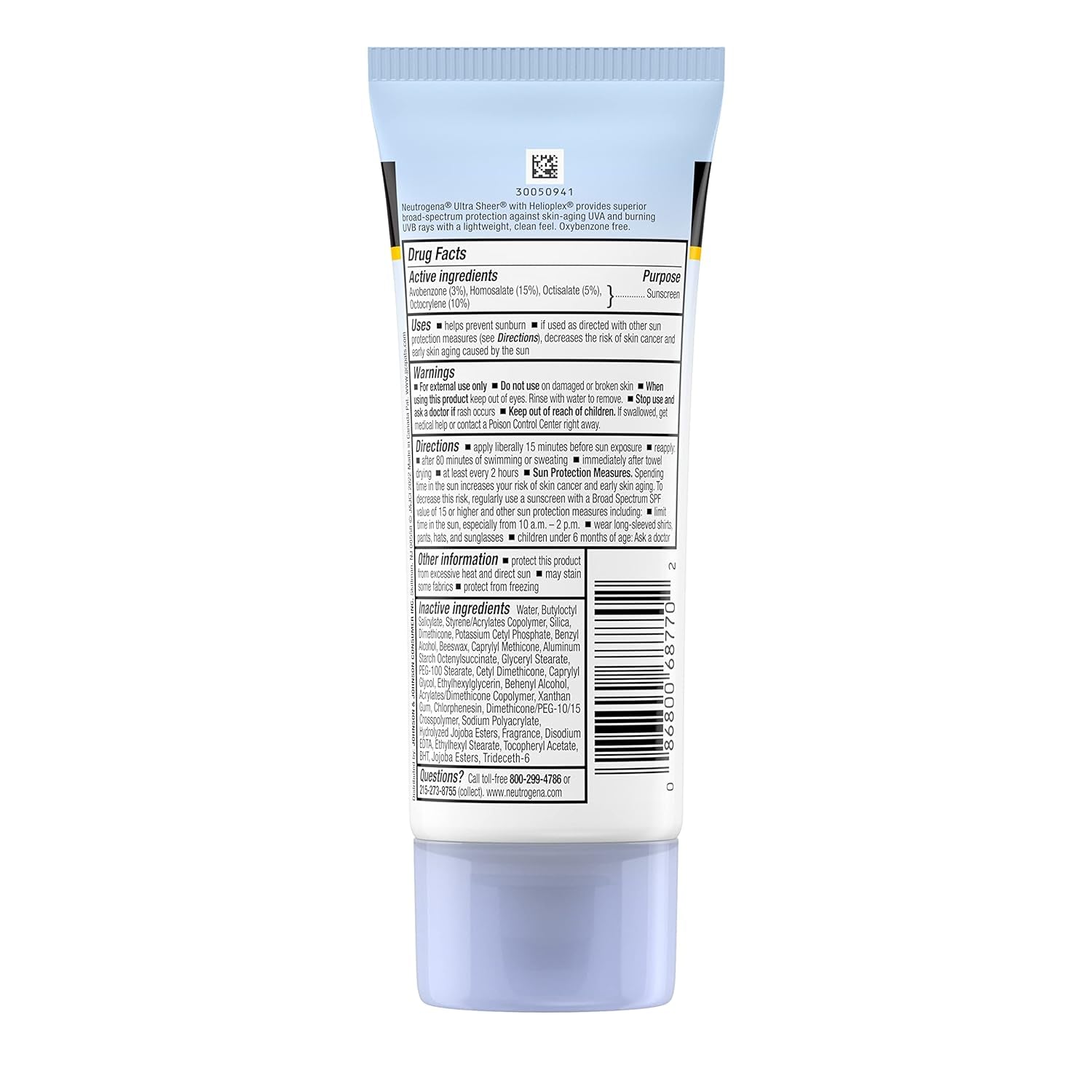 Ultra Sheer Dry-Touch Water Resistant and Non-Greasy Sunscreen Lotion with Broad Spectrum SPF 70, 3 Fl Oz (Pack of 1)