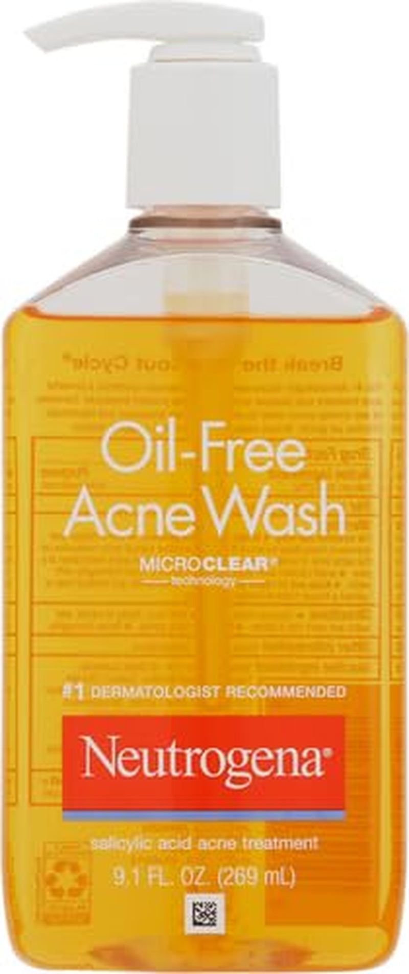 Oil-Free Facial Cleanser with Salicylic Acid for Acne-Prone Skin, 9.1 Fl. Oz