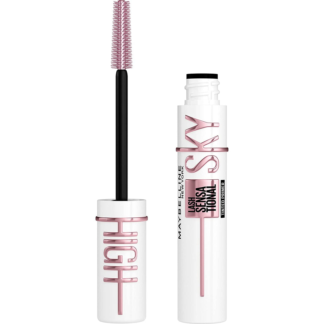 Lash Sensational Sky High Serum Infused Lash Primer for Mascara, Lengthening, Thickening, Tinted and Washable Formula, Soft Black, 1 Count