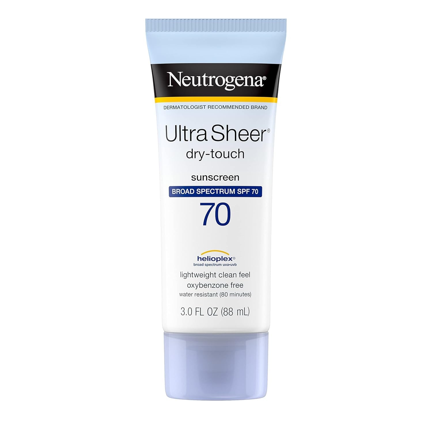 Ultra Sheer Dry-Touch Water Resistant and Non-Greasy Sunscreen Lotion with Broad Spectrum SPF 70, 3 Fl Oz (Pack of 1)