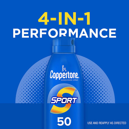 SPORT Sunscreen Spray SPF 50 5.5 Oz, Water Resistant , Broad Spectrum , Bulk Pack, Pack of 3