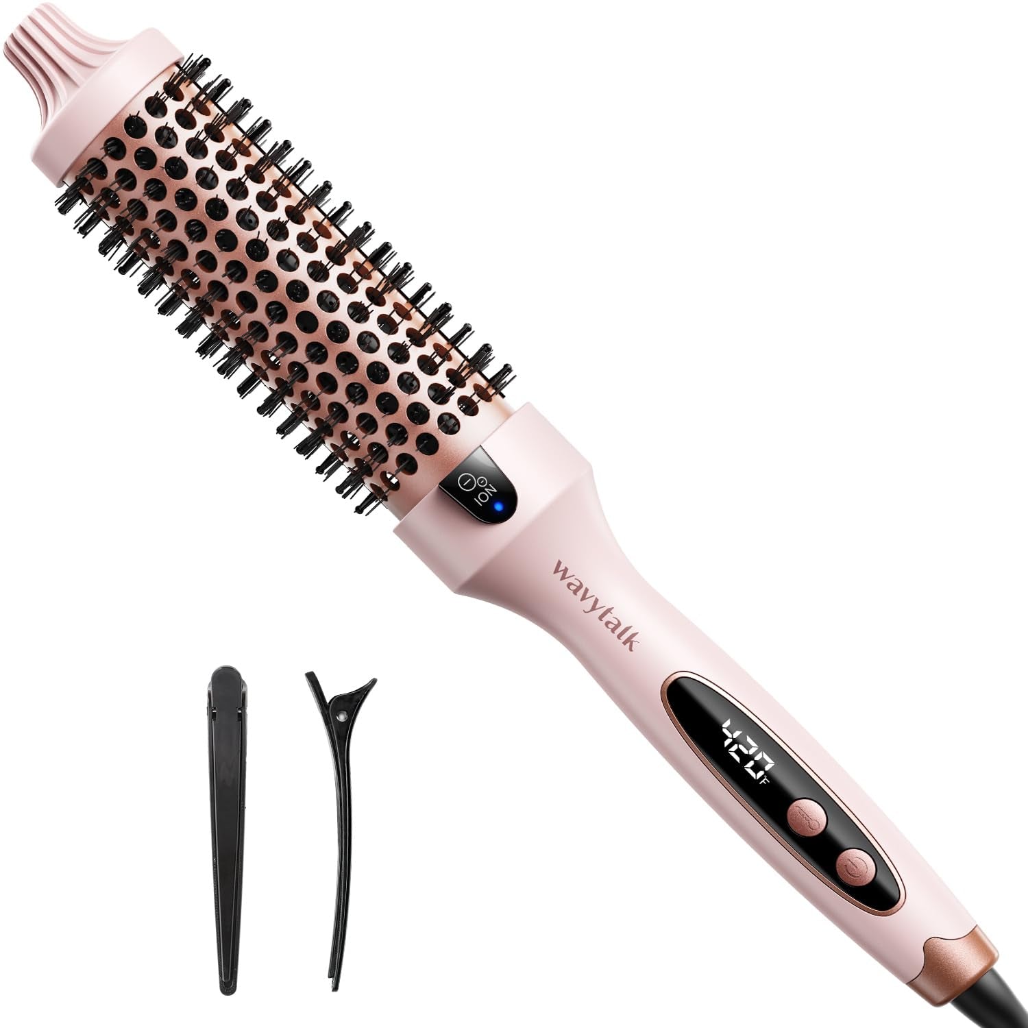 Wavytalk Negative Ion Single Thermal Brush 1.5 Inch | Pink