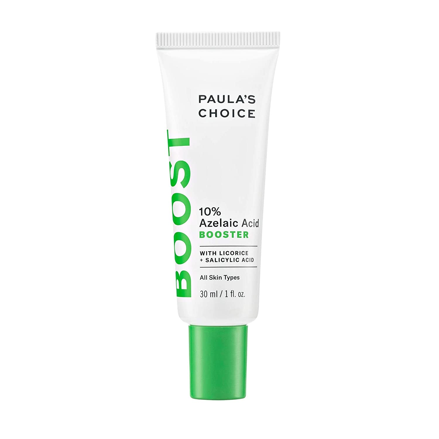 BOOST 10% Azelaic Acid Booster Cream Gel, Licorice Extract &amp; Salicylic Acid, Oil-Free Skin Brightening Serum, 1 Ounce