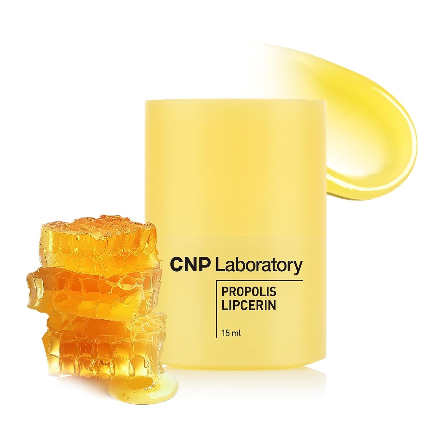 Honey Lip Butter (0.5 Fl.Oz / 15Ml) - Manuka Propolis Lipcerin™, Hydrating Overnight Lip Balm &amp; Mask, 12 Hours Long-Lasting Moisture, Gentle Exfoliation, Hygienic Twist Dispenser, Korean Skin Care