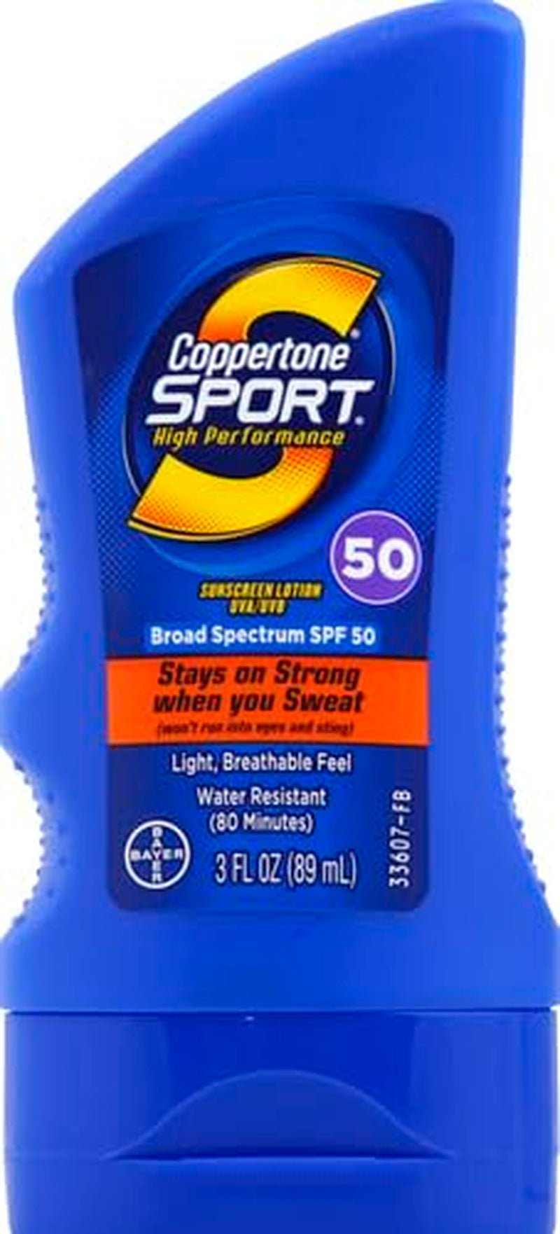 SPORT Sunscreen SPF 50 Lotion, Water Resistant , Body Sunscreen Lotion, Travel Size , 3 Fl Oz