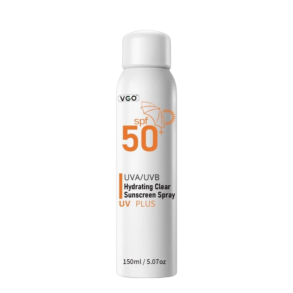 (VGO) Hydrating Clear Sunscreen Spray, SPF50+ : Effective Sun Protection for up to 500 Mins; Makeup Spf Spray ,Block UVA Ultraviolet Rays,Prevent Skin Drakening Ageing Waterproof Sweat-Resistant Fetures Sets Makeup Facial Skincare Sets Makeup Summer Sale