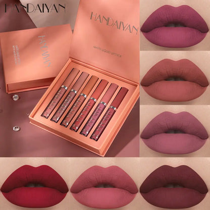 HANDAIYAN Matte Velvet Lip Gloss Set-6PC